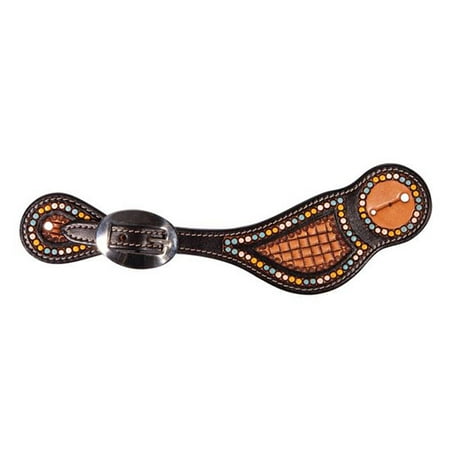 Professionals Choice Dots Basket Weave Ladies Youth Spur Stra