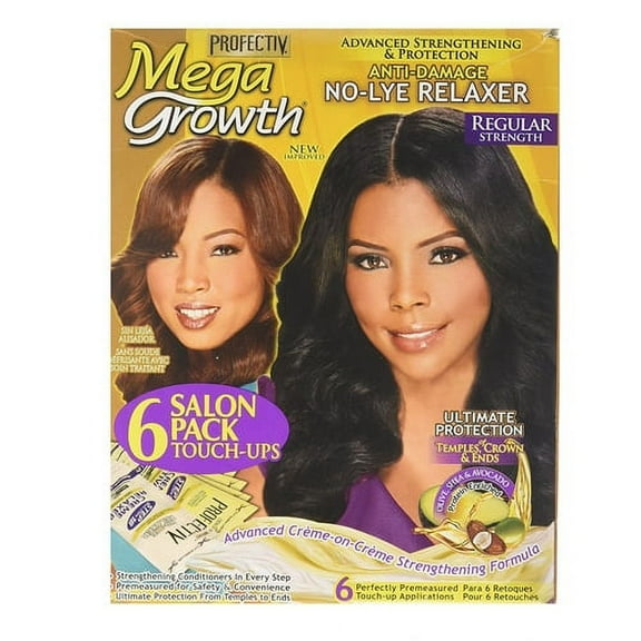 Profectiv Mega Growth Anti Damage No Lye Regular Strength Hair Relaxer, 6 Ea, 3 Pack