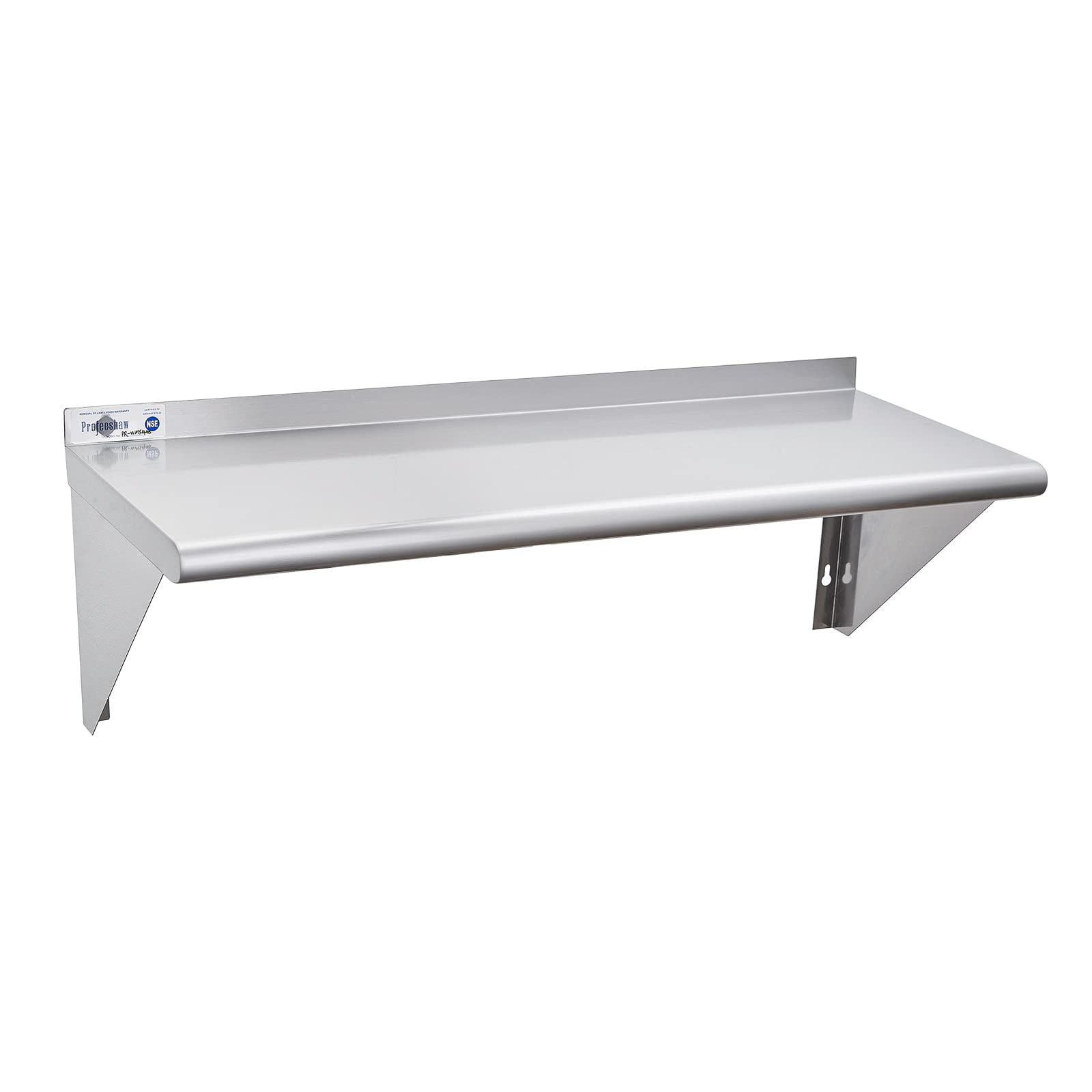 Profeeshaw 12" x 36" 250 lb Commercial NSF Stainless Steel Shelf Wall