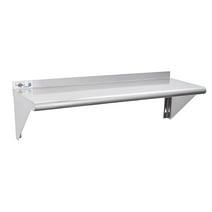 Profeeshaw 12" x 72" 345 lb Commercial NSF Stainless Steel Shelf Wall Mount Floating Shelving