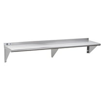 Profeeshaw 14" x 72" 450 lb Commercial NSF Stainless Steel Shelf Wall Mount Floating Shelving