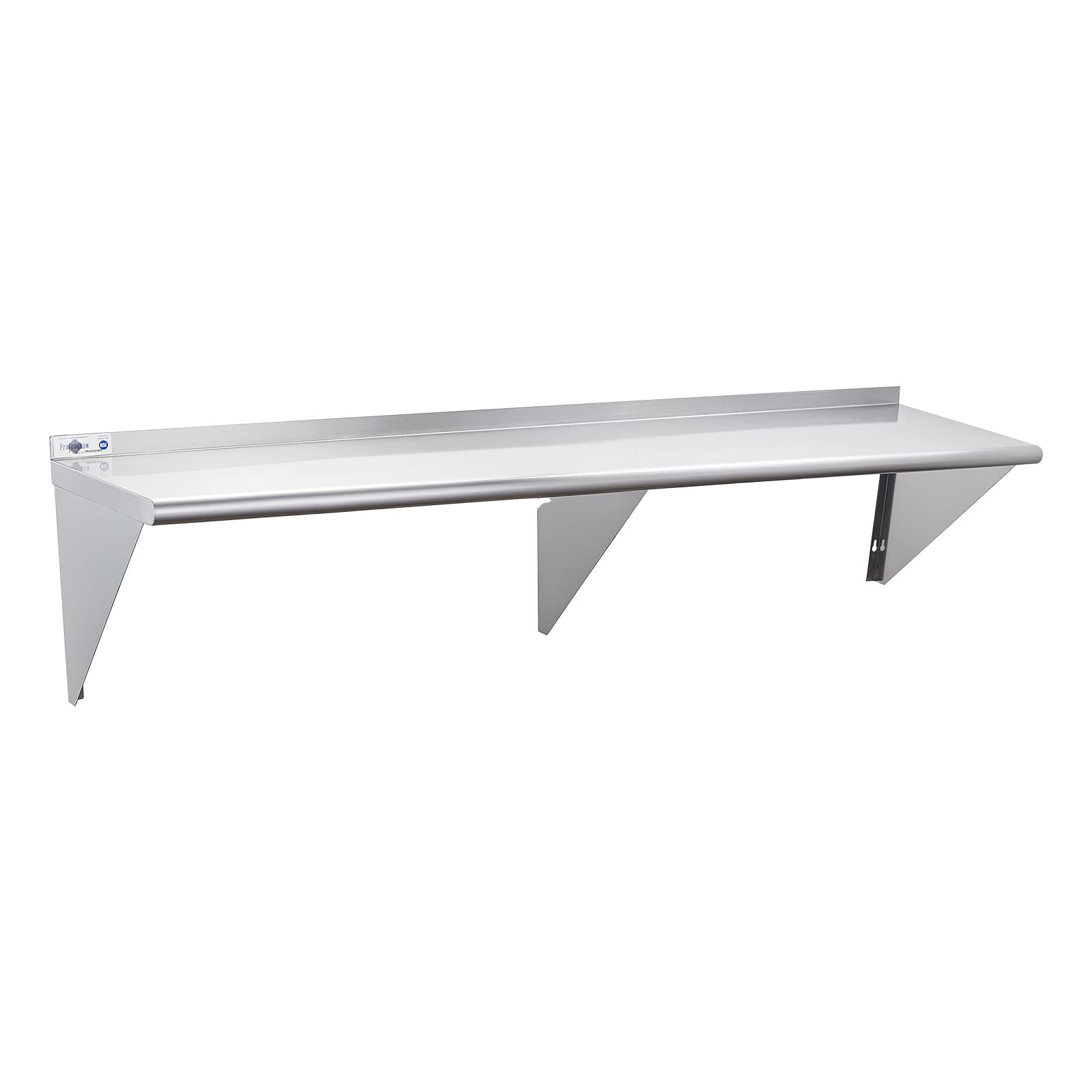 Profeeshaw 18" x 72" 500 lb Commercial NSF Stainless Steel Shelf Wall