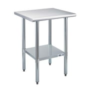 Profeeshaw 24" x 24" Commercial NSF Stainless Steel Prep & Work Table with Undershelf