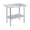thumbnail image 1 of Profeeshaw NSF Stainless Steel 24" x 36" Commercial Kitchen Prep & Work Table with Undershelf, 1 of 8