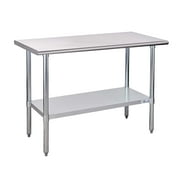 Profeeshaw NSF Stainless Steel 24" x 48" Commercial Kitchen Prep & Work Table with Undershelf