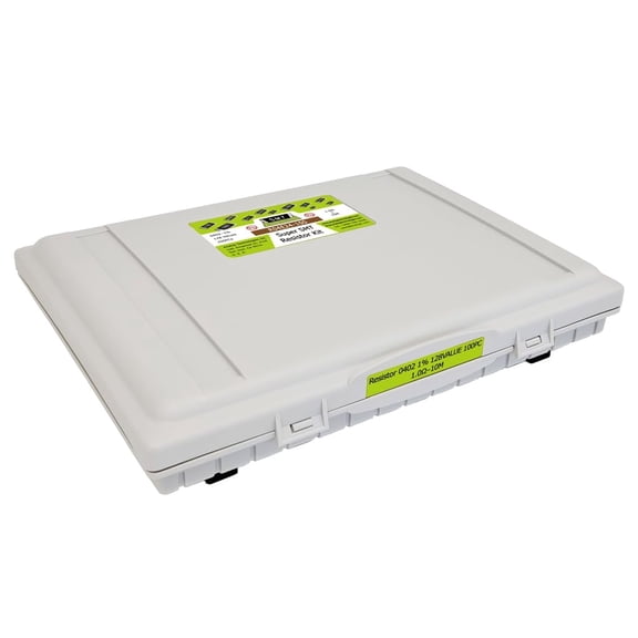 Profeesional SMT SMD Resistor Kits 0402 Size 128 Values 100pcs/Value 1% Pre-Sorted and Stored in Special Enclosure for Technicians and Engineers R04E24-100