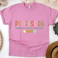 thumbnail image 1 of Profesora T-Shirt, Enseñar Amar Inspirar Spanish Teacher Tee, Pencil Graphic Design, Azalea, Size 2XL, 1 of 6