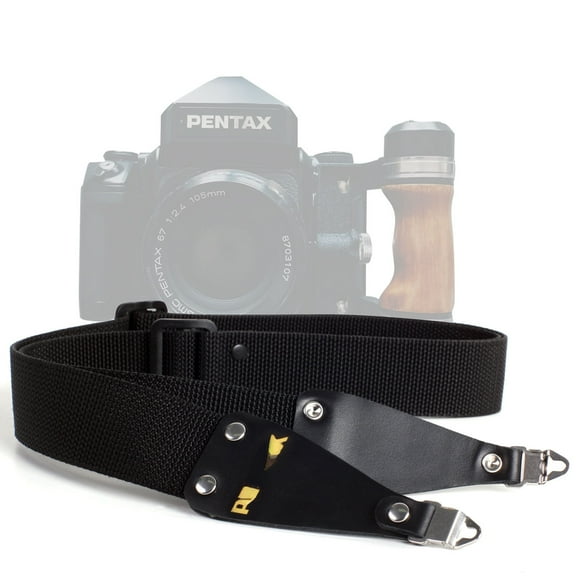 Profession Camera Strap with Lugs, Neck & Shoulder Strap Nylon Stretchy Adjustable 38mm Width Strap, Camera Accessory, Black
