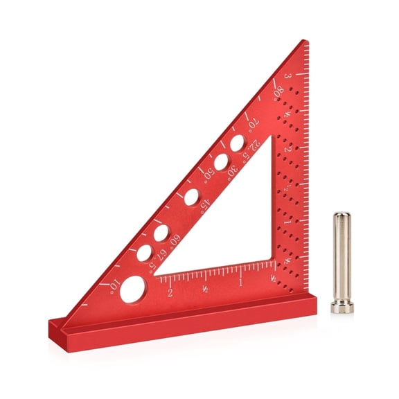 Profession Carpenter Woodworking Right Angles Fixture 90 Degree Measuring Square Marking Gauge Miter Triangle Ruler Tool