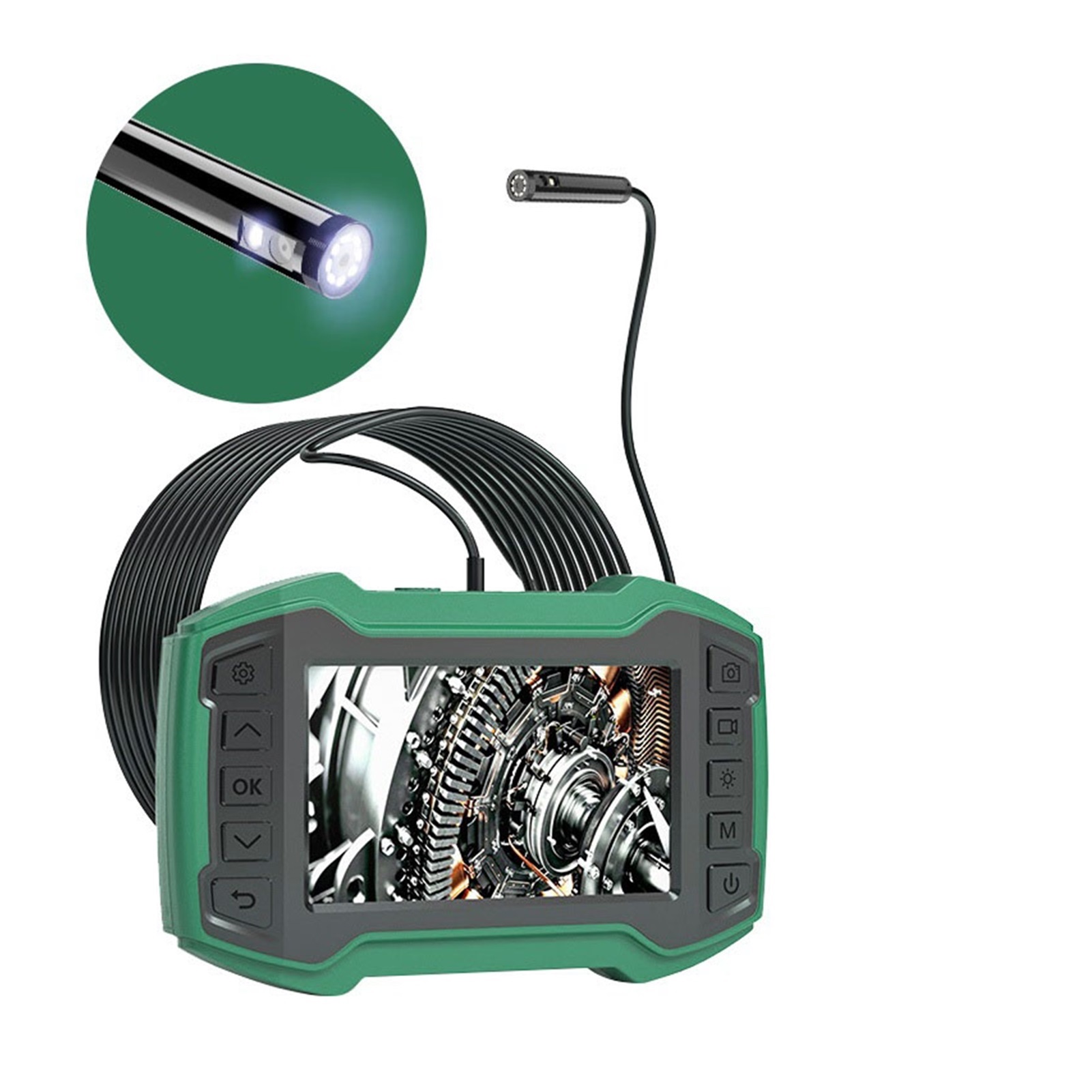Profession Dual Lens Industrial Endoscope Digital 4.5 ''LCD Snake Camera 1080P HD IP67 Waterproof Inspection Camera WIth 8 LED , User-Friendly Borescopes