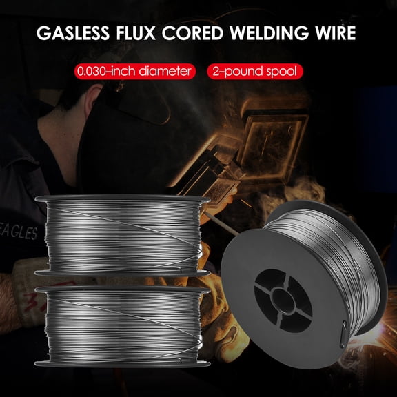 Professional 0.030-Inch Diameter Gasless Flux Cored Welding Wire Spool - Premium E71T-GS Steel Shieldless Mig Welding Core Wire Pack for Smooth Stable Arc Performance (6.61 Lbs / 3 kg)