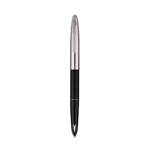 Professional 0.5mm Medium Nib Fountain Pen, Short Student Writing Pen with Arrow Trim for Office and Calligraphy, Blue