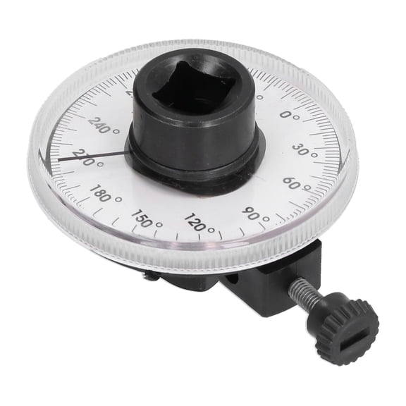 Professional 1/2-Inch Drive Torsion Angle Gauge, 360-Degree Adjustable Precision Rotary Dial Scale for High-Accuracy Automotive Engine Torque Repair (1/2 in / 1.27 cm)