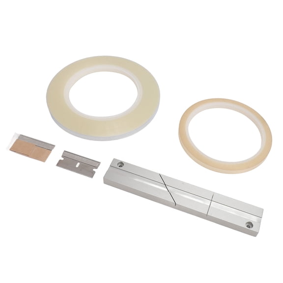 Professional 1/4 Inch Open Reel Tape Splicing Block Kit Aluminum Alloy Audio Media Set with Splicing Tape Leader Tape 10 inches / 25.4 cm