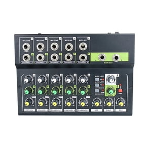 Professional 10 Channel Digital Mini Audio Mixer Stereo Mic/Line Mini Mixer 48V Volume Control for Recording DJ Live Broadcast ,Precision Control