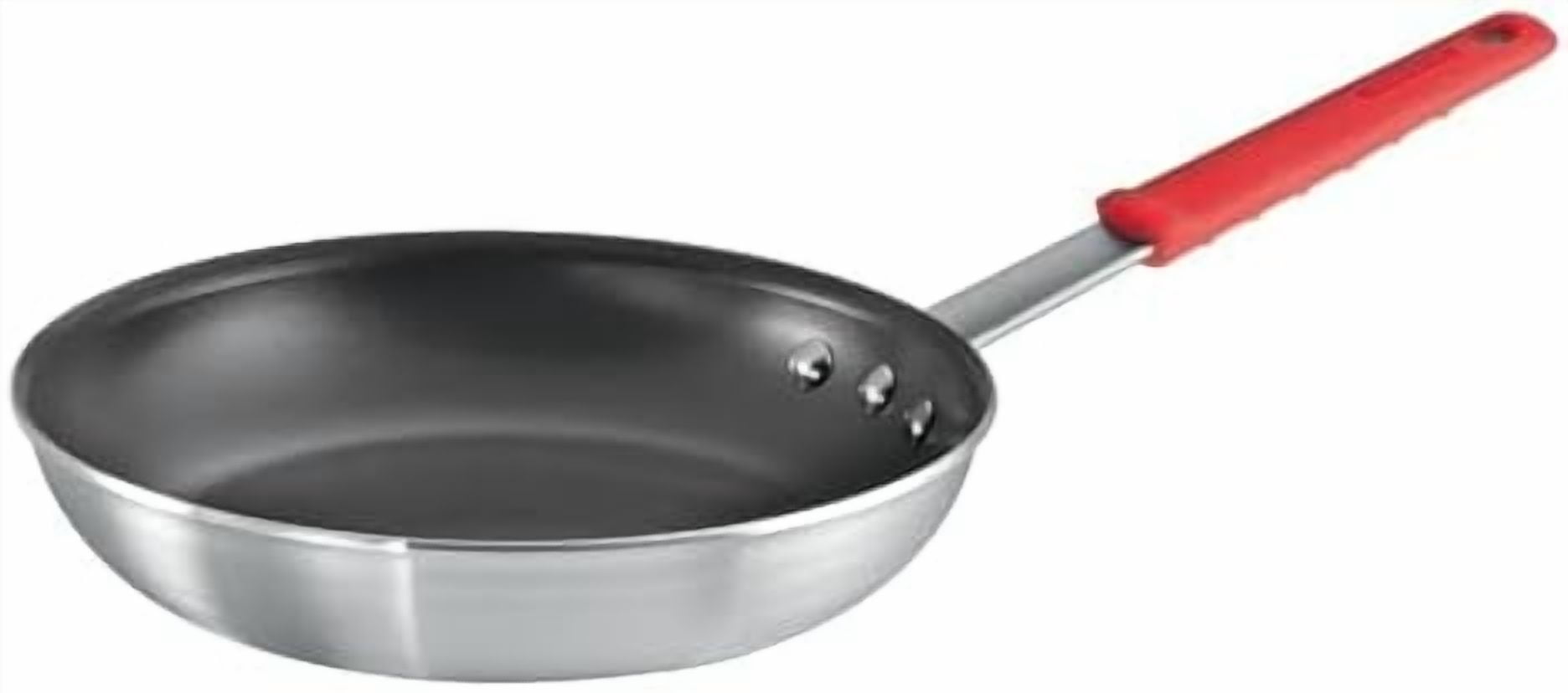 Professional 10-Inch Non Stick Frying Pan, Heavy-Gauge Aluminum Skillet with Reinforced Nonstick Coating, Red Handle, Dishwasher and Oven Safe