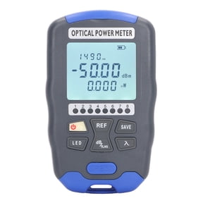 Professional 10-Wavelength Optical Power Meter Wire Tester with LED Light, High Accuracy Handheld Fiber Optic Multimeter, -50 to +26dBm Power Cable Diagnostic Detector (5.1 x 3.9 in / 13.0 x 10.0 cm)