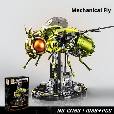 Professional 1038-Piece High-Torque Bionic Model - Precise Mechanical Fly Engineering Station with App-Controlled Movement, Durable Tech-Art Kit