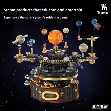 Professional 1091-Piece Celestial Engineering Station - Motorized Multi-Gear Linkage Model with Zero-Gap Mechanical Logic, Durable Sci-Tech Model Kit