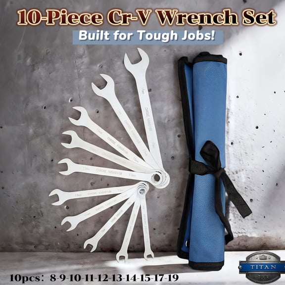 Professional 10pcs Auto Repair Tool Kit with 1/2", 3/8", 1/4" Drive Ratchet Wrench, Sockets & Accessories, Racing Grade Mechanic Tool Sets