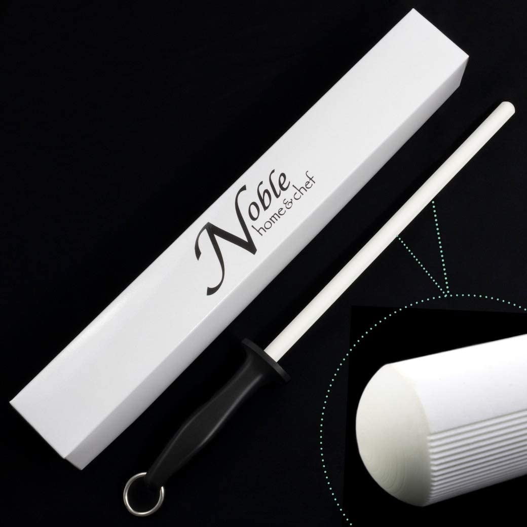 Professional 11.5 Inch Ceramic Honing Rod Has 2 Grit Options, a Firm ...