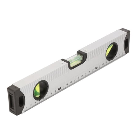 Professional 11.8 in Aluminum Alloy Spirit Level Ruler High Precision 3 Bubble Magnetic Measuring Tool