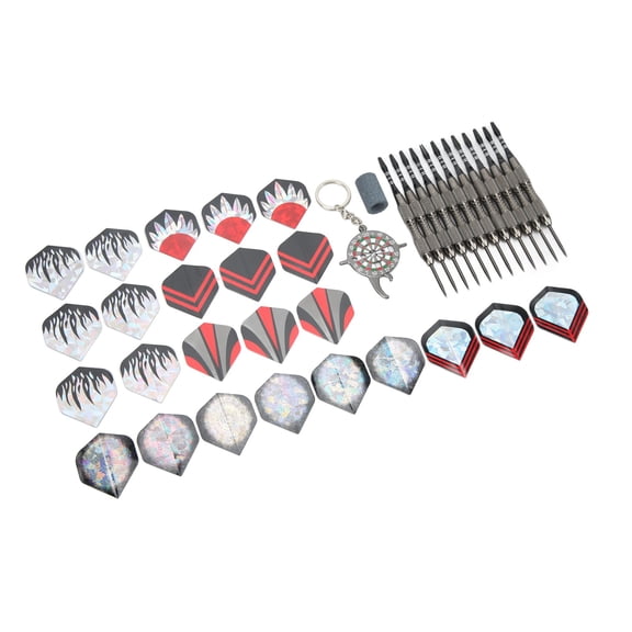 Professional 12-Piece Steel Tip Darts Set with Stainless Steel Hard Tips and Anti-Fall Durable Barrels, Perfect for Competitive Darts Players and Entertaining Pub Game Nights, 10.65 oz / 302 g