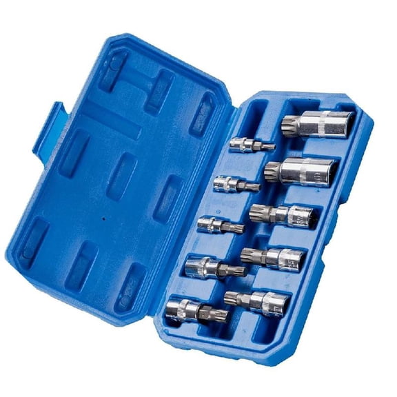 Professional 12 Point Triple Square Spline Bit Socket Set Tamper with Case Car