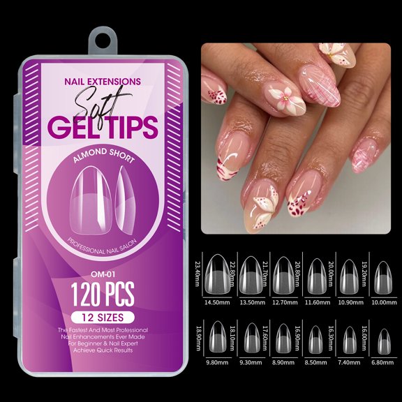 Professional 120Pcs Short Clear Nails Tips Set Not Gloss Overlay Semi-Matte Artificial Nails Salon Quality