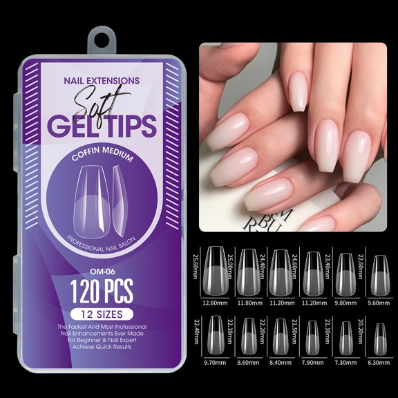 Professional 120Pcs Short Clear Nails Tips Set Not Gloss Overlay Semi-Matte Artificial Nails Salon Quality