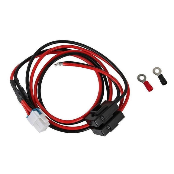 Professional 12AWG Shortwave Radio Power Cable, 1m Heat-Resistant Power Cord with 30A Fuse for Icom, Kenwood, and Yaesu