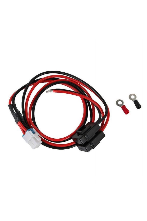 Professional 12AWG Shortwave Radio Power Cable, 1m Heat-Resistant Power Cord with 30A Fuse for Icom, Kenwood, and Yaesu
