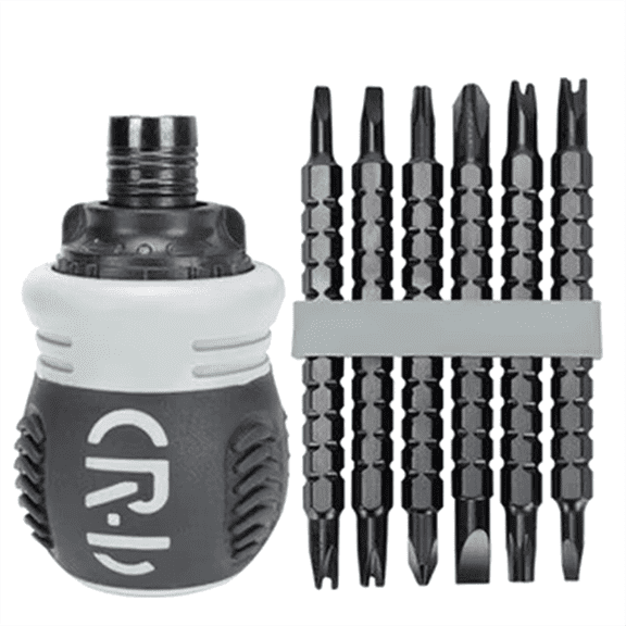 Professional 13-in-1 Ratchet Screwdriver Set Magnetic Handle Tool for Screws Portable Multi-Functional Repair Kit,1 * plastic handle 5 * screwdriver bit 1 * accessories,Black