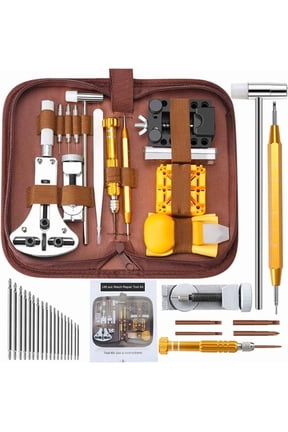 Professional 149-Piece Watch Repair Kit, Complete Watchmaker Tool Set for Battery Replacement, Strap Adjustment, and Watch Back Removal