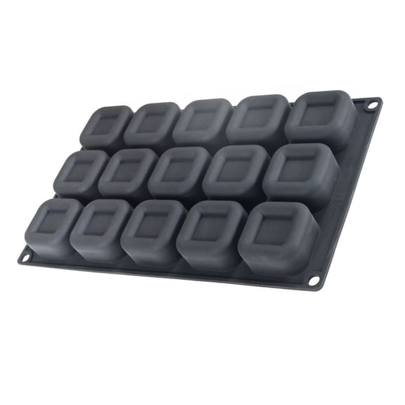 Professional 15 Compartment Square Multiple Layer Maker Silicone Bakewares For Small Cheesecakes And Jellies