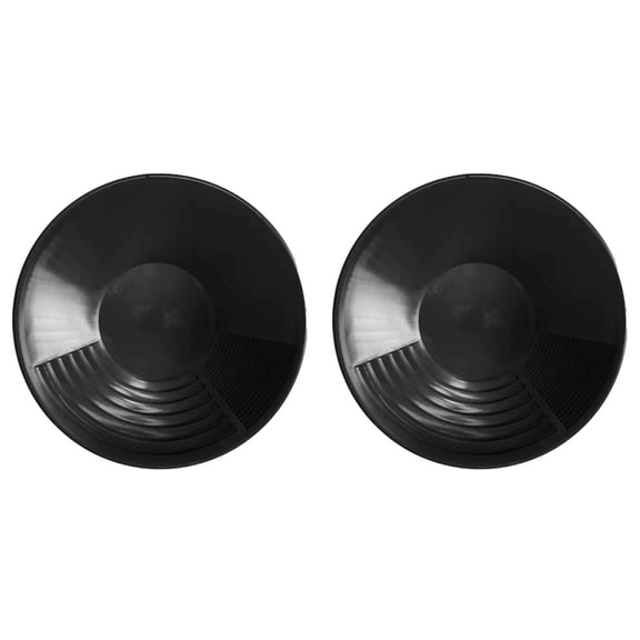 15 Inch Gold Panning Kit with Riffles - Prospecting Equipment for Beginners - Lightweight Manual Gold Pan Basin for River Mining, Metal Detecting and Recreational Gold Washing