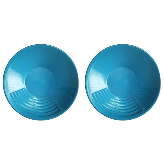 15 Inch Gold Panning Kit with Riffles - Prospecting Equipment for Beginners - Lightweight Manual Gold Pan Basin for River Mining, Metal Detecting and Recreational Gold Washing