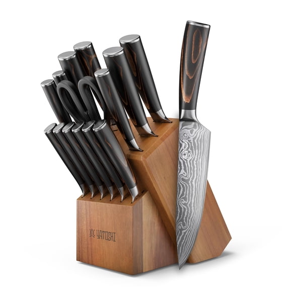 Professional 15-Piece Kitchen Knife Block Set