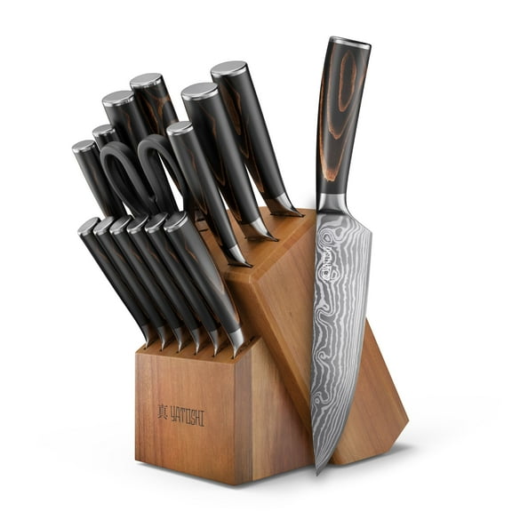 Professional 15-Piece Kitchen Knife Block Set