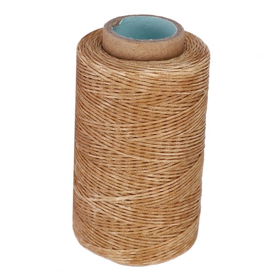Professional 150D Waxed Thread Flat Sewing Stitching Cord for DIY Leather Craft and Hand Sewing, Khaki, 820 ft / 250 m