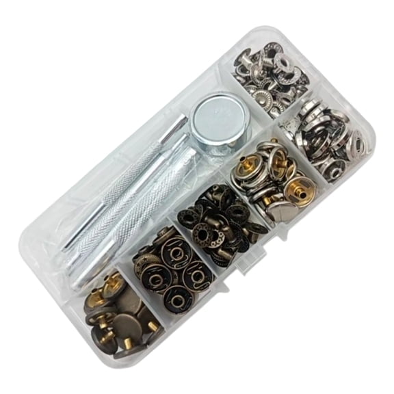 Professional 15mm 12.5mm Copper Metal Snapping Fastener Tool Set For Garment Making Sewing Jackets Bags Applications