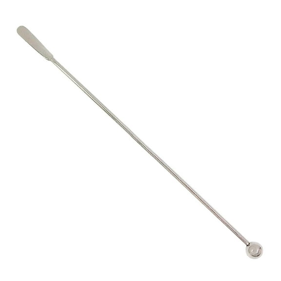 Professional 18/8 Stainless Steel Cocktail Stirrer - Long-Handle Beverage Mixing Spoon with Rectangular Paddle, Twisted Design for Bar and Coffee Use