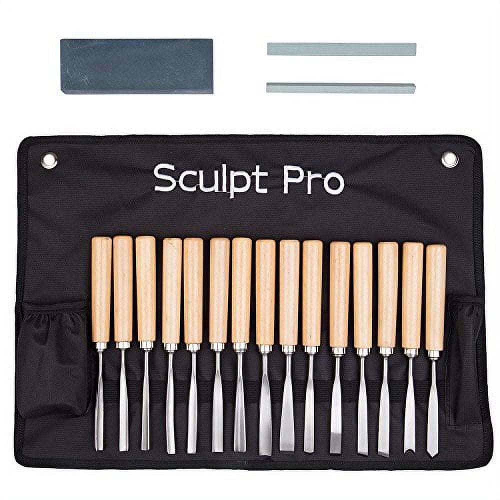 Professional 18 Piece Wood Carving Tools Starter Set Stainless Steel