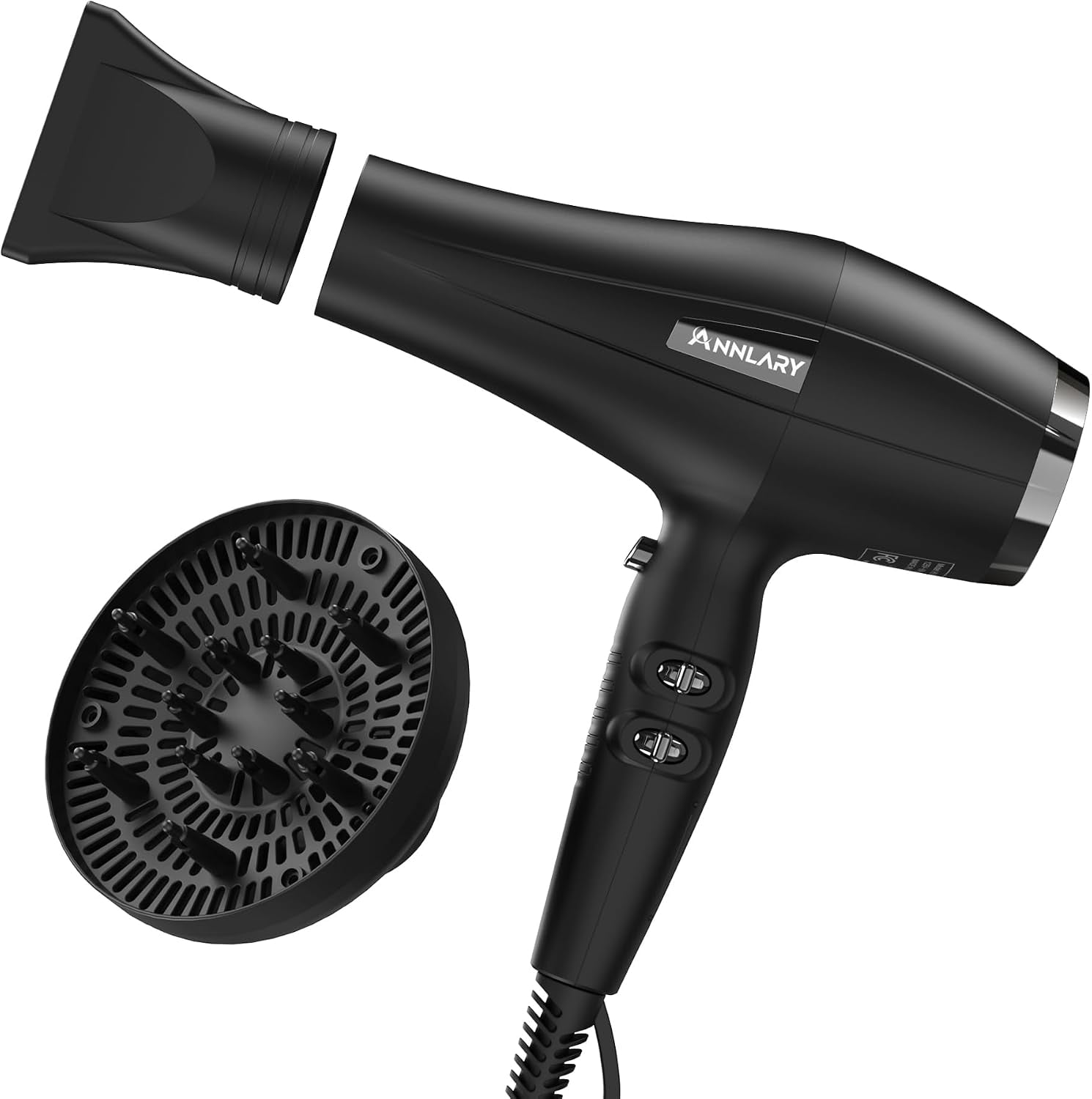 Eee Plug Professional 1875W Hair Dryer with Diffuser, Ionic Blow Dryer, Powerful ...