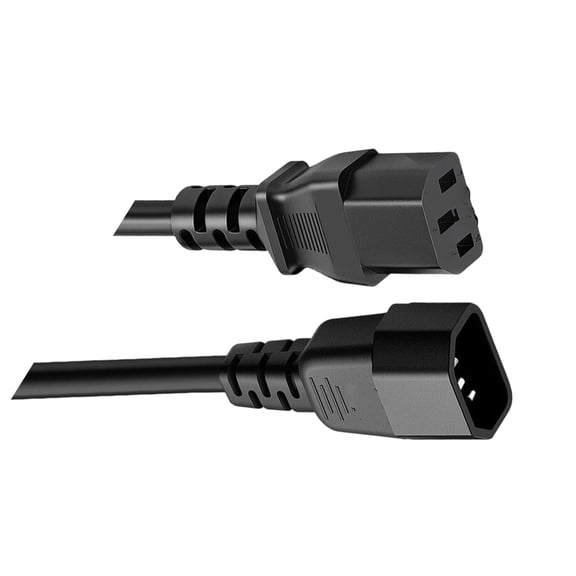 Professional 18AWG C13/C14 Extension Cord Featuring Abrasion Resistant Sleeve And Safety Coppered Wiring