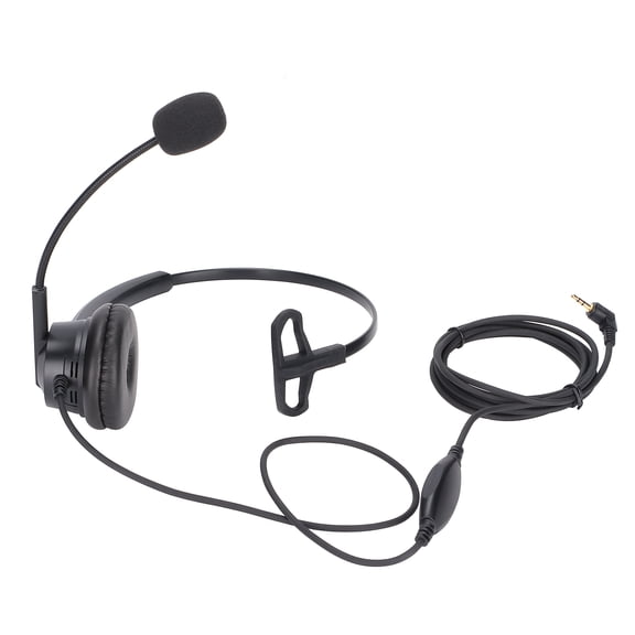 Professional 2.5mm Phone Headset with Noise Canceling Microphone and Inline Volume Control - Single-Sided Business Headset for Landline, Cordless Dect Phones (7.48 x 6.69 in)