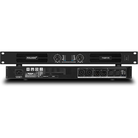 Professional 2-Channel Power Amplifier, 1U 2 x 1500W at 4-Ohm Audio Amp with XLR/Speakon Connectivity, Stereo/Bridge/Parallel Modes, Limiter & Overload Protection for Stage and Studio