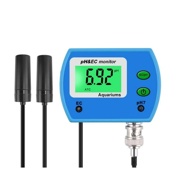 Professional 2 In 1 PH Meter EC Meter For Aquarium Multi-parameter Water Quality Monitor Online PH / EC Monitor Acidometer ,Multifunctional