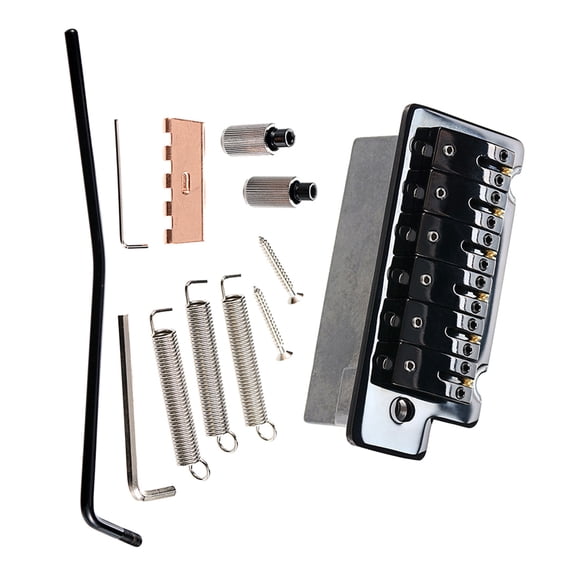 Professional 2 Point Tremolo Systems Metal Texture for Electric Guitars with Roller Saddles and Installation Hardware