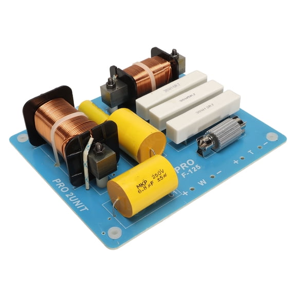 Professional 2 Way Crossover 800W Maximum Treble Bass Frequency Divider for Outdoor Stage Conference Speakers High Performance Audio Filter Network Module (7.48 inches / 19 cm length)